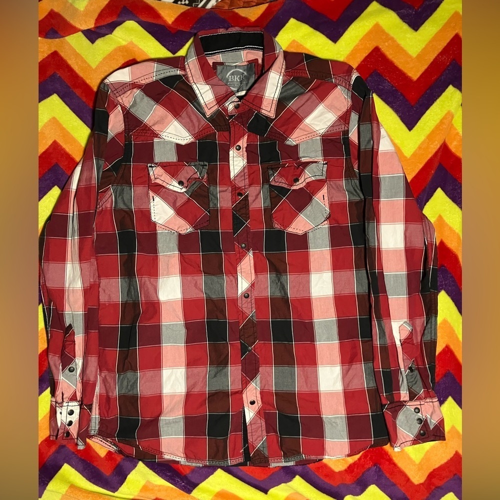 BKE snap button up flannel